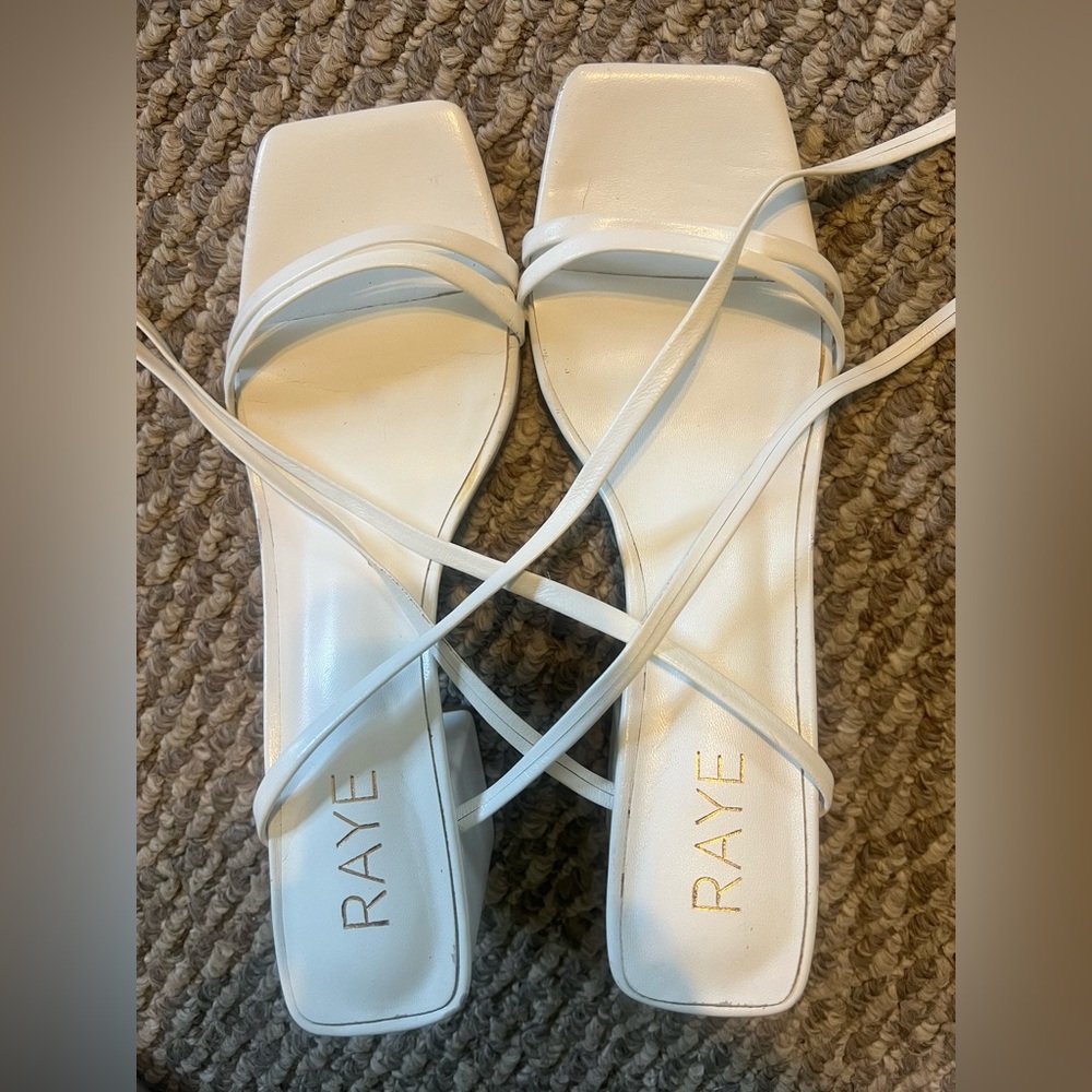 RAYE Elegant Cream Strappy Sandals